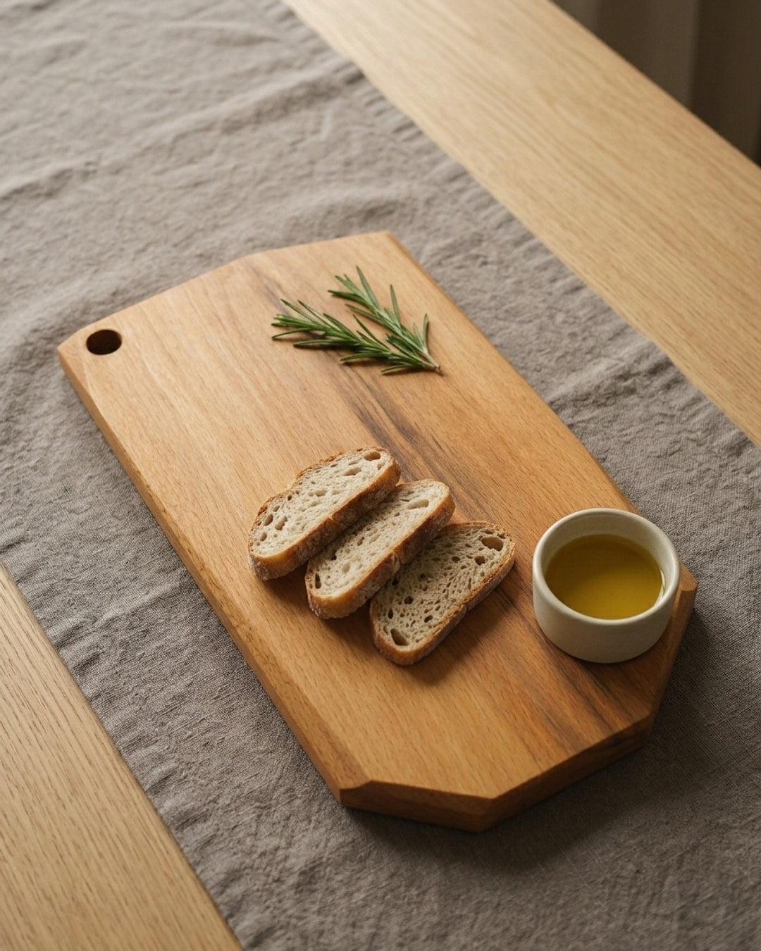Bread, rosemary, olive oil
